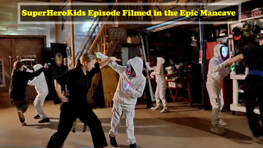 Photo showing a corporate video shoot in the epic mancave in Spring, Texas